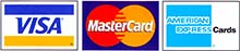 Visa / Mastercard / AMEX cards accepted